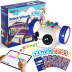 Apitor Robot Wheels | Dual Coding Robot for Kids Ages 5+ | Screen-Free Button & Block-Based Programming STEM Toy for Pre-K