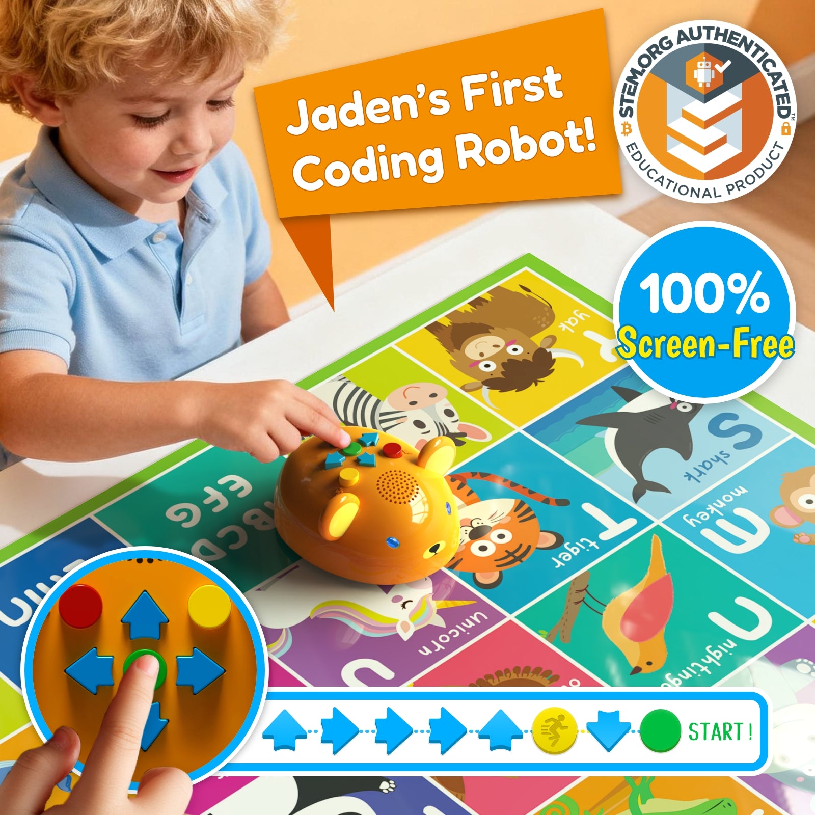 Apitor Robot Bear – 7 colorful programming buttons for hands-on coding