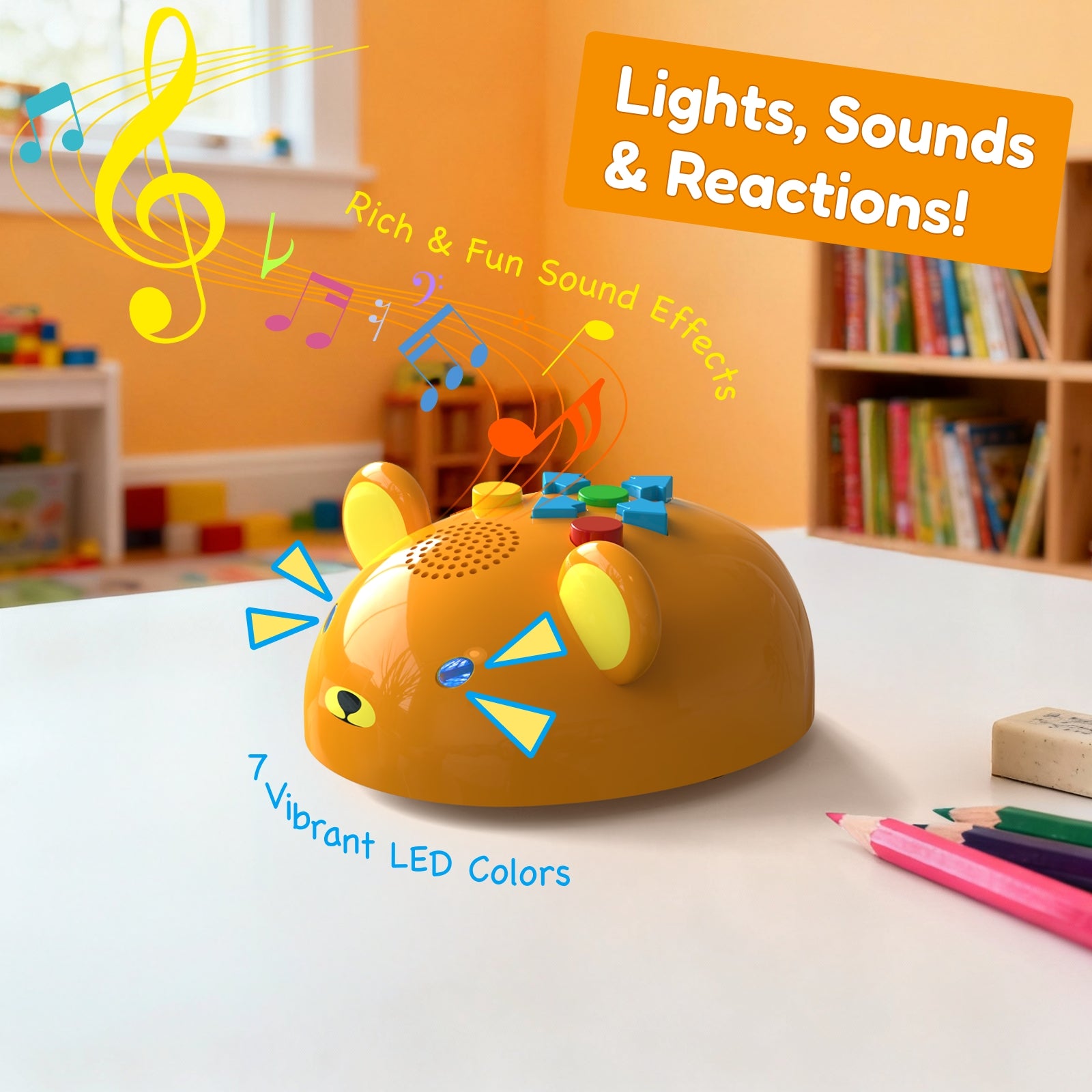 Apitor Robot Bear interactive 7-color LED eyes and sound effects