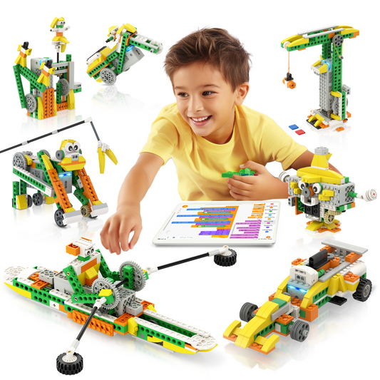 Robot Q Building Kit, 20-in-1 Programmable APP RC Car Robotics Coding Kit, STEM Projects Educational Birthday Gifts for Boys Girls Kids Aged 6-12 (233 Pieces)