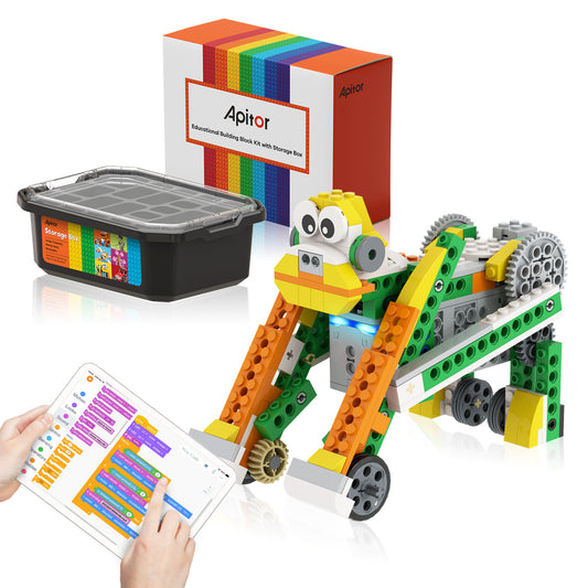 Robot Q Robot Building Kit, 20-in-1 Programmable APP RC Car Robotics Coding Kit, Includes Large Storage Organizer with Sorting Plate, STEM Birthday Gifts for Boys Girls Kids Aged 6-12
