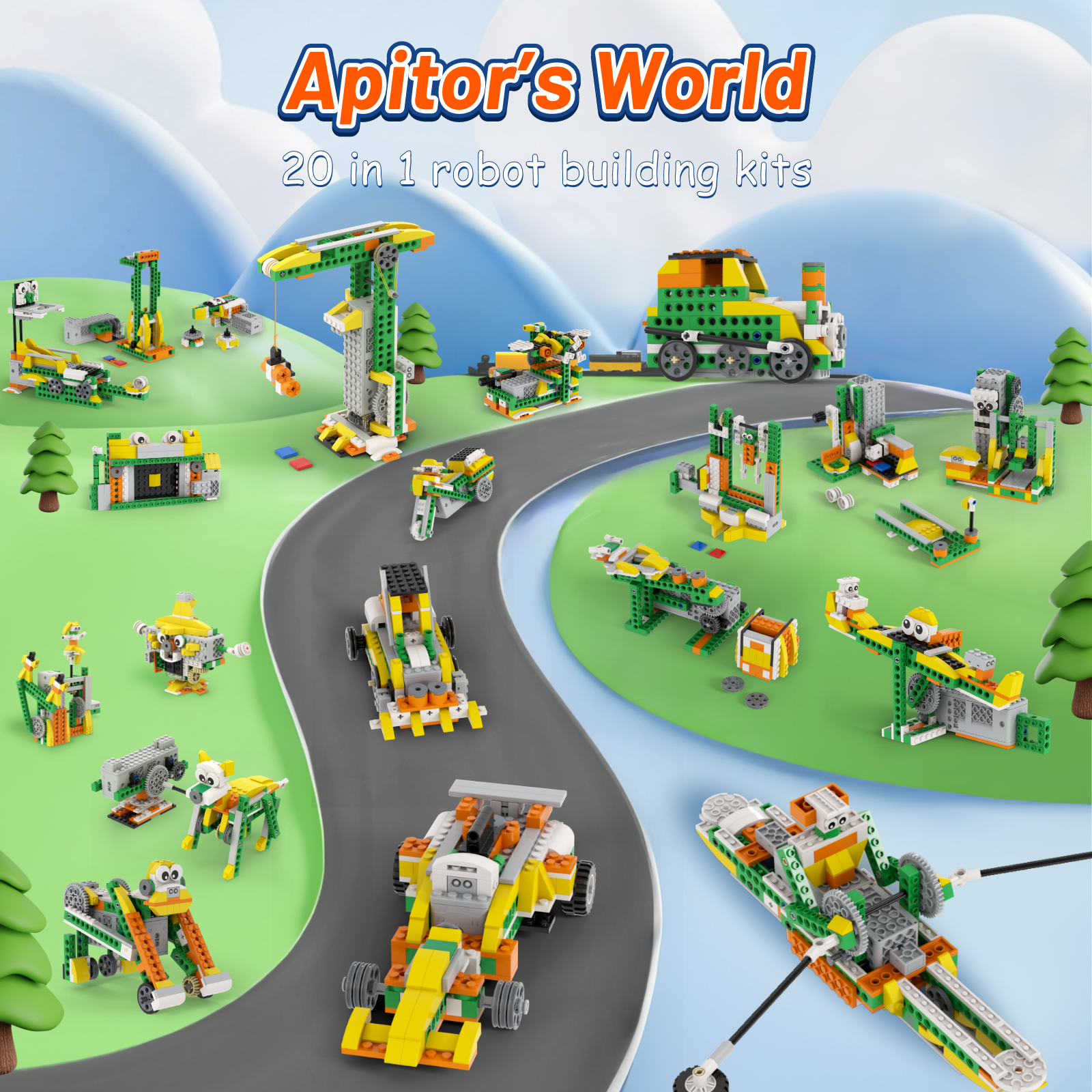 Apitor® Robot Q｜20-in-1 Beginner Educational Coding Robot