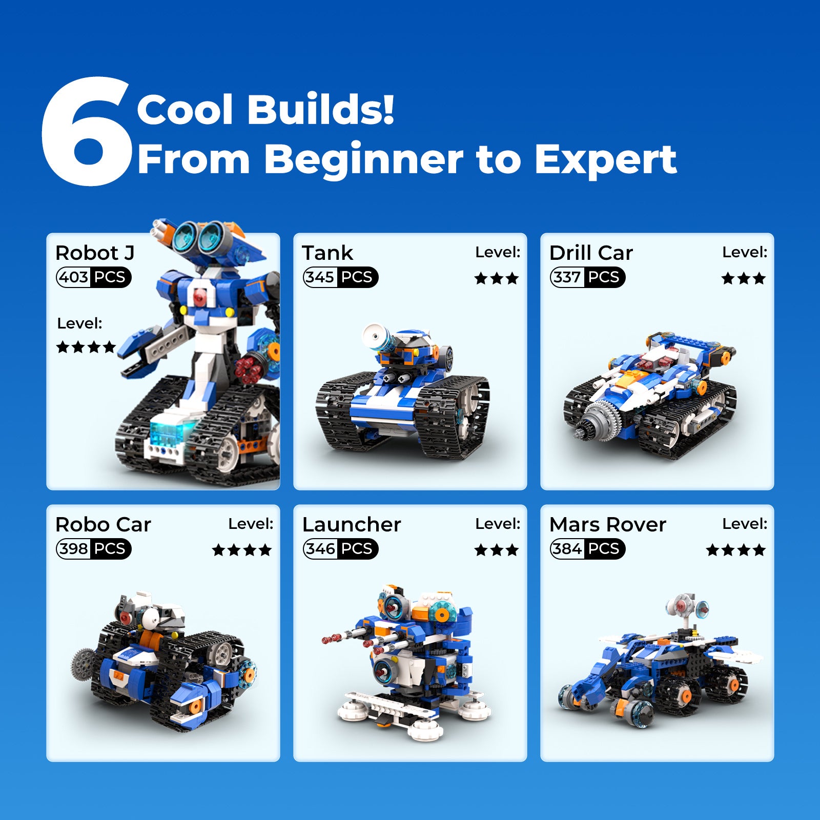 Apitor Robot J – build 6 different space-themed robot models