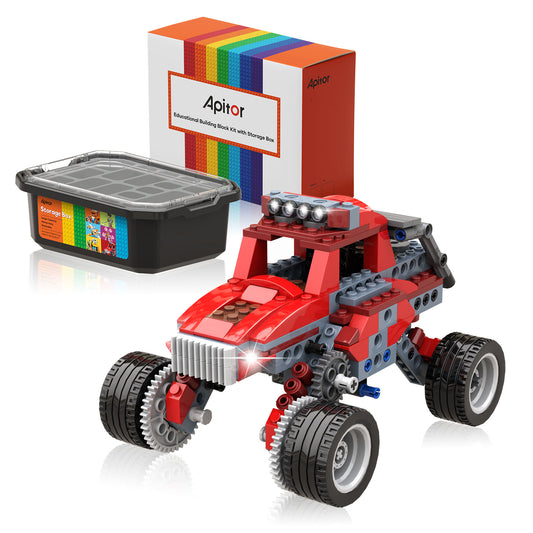 Robot B STEM Kits - Includes Large Storage Organizer, 8 in 1 Electric Monster Truck Building Toys for Kids