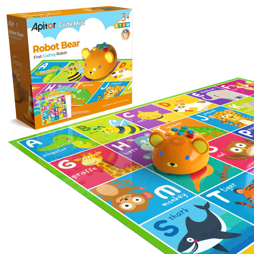 Apitor Robot Bear screen-free coding robot for kids ages 3-5