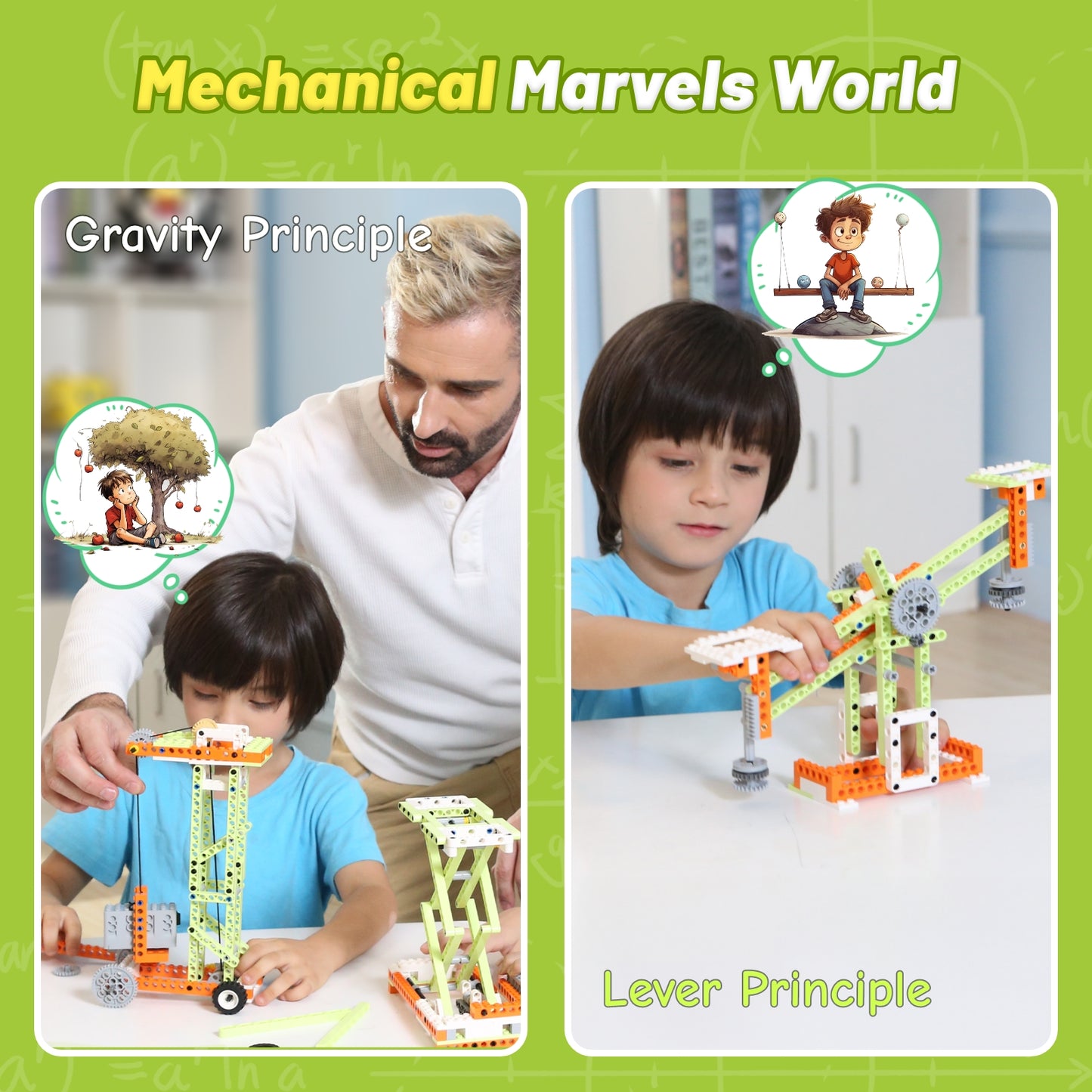Robot E STEM Kits - Includes Large Storage Organizer, 14 in 1 Electric Building Toys with Learning Materials, Educational Construction Science Kit for Kids 8-10 10-12 Christmas Birthday Gift