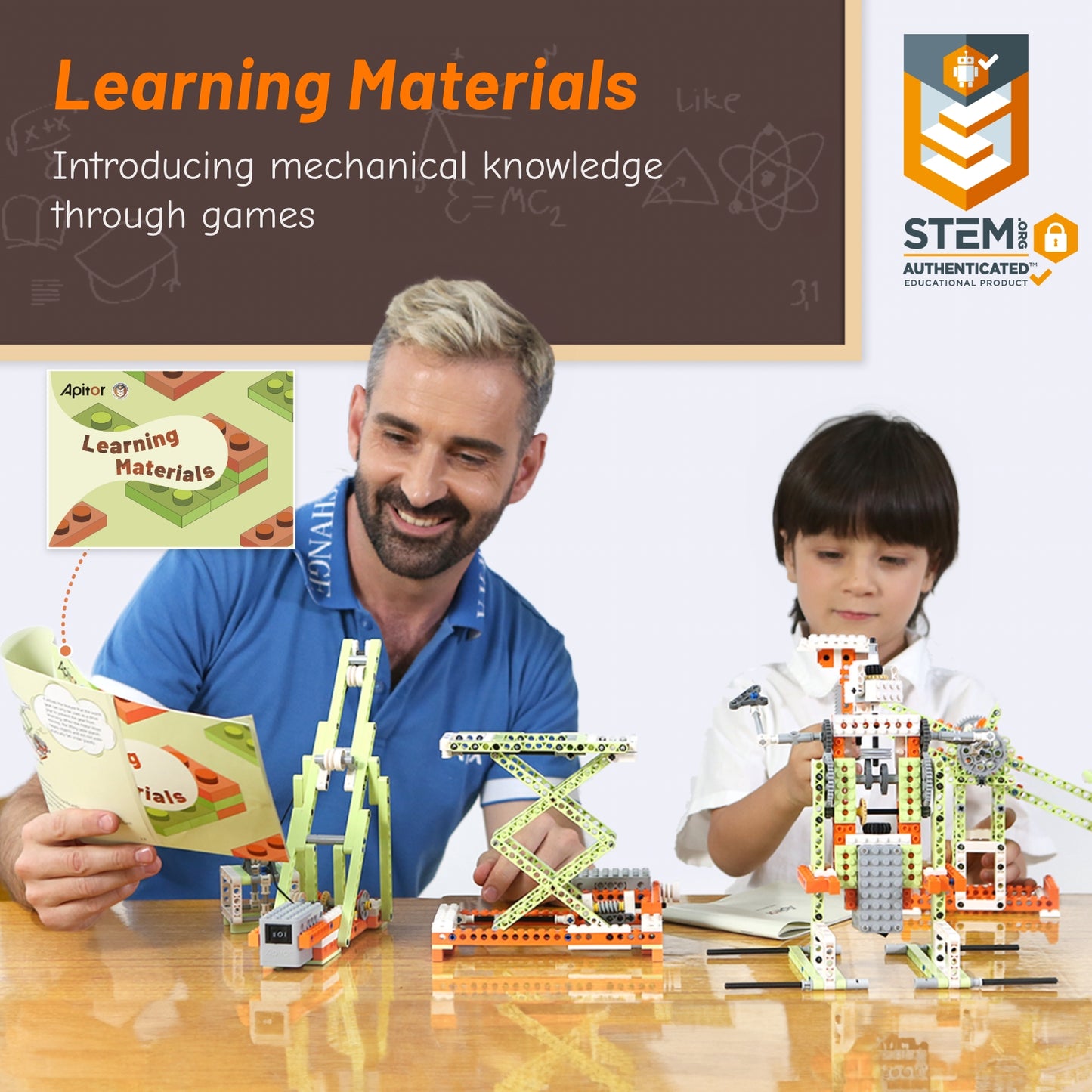 Robot E STEM Kits - Includes Large Storage Organizer, 14 in 1 Electric Building Toys with Learning Materials, Educational Construction Science Kit for Kids 8-10 10-12 Christmas Birthday Gift