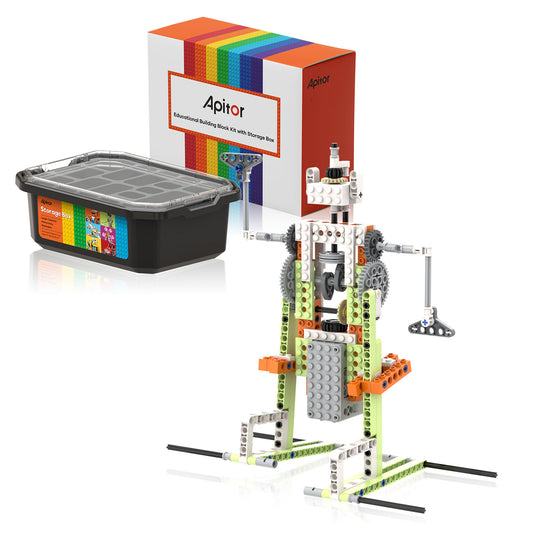 Robot E STEM Kits - Includes Large Storage Organizer, 14 in 1 Electric Building Toys with Learning Materials, Educational Construction Science Kit for Kids 8-10 10-12 Christmas Birthday Gift