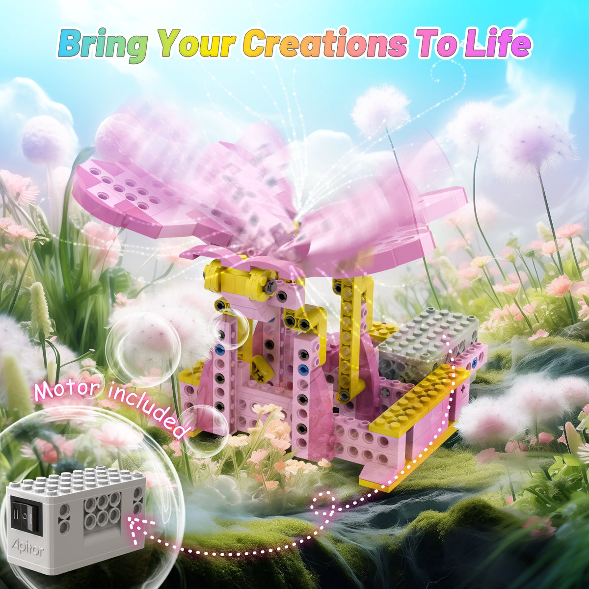 Apitor® Robot G｜8-in-1 Motorized Ferris Wheel STEM Building Kit for Girls