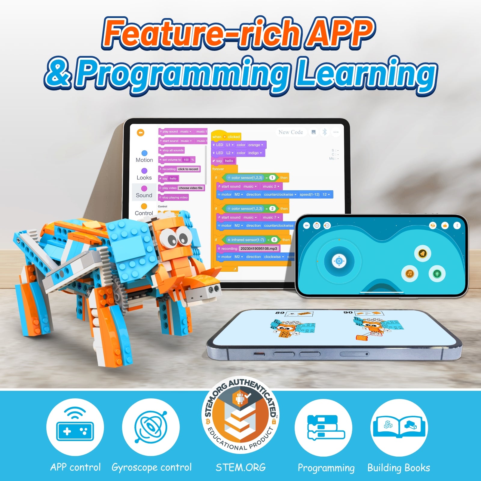 Apitor Robot S voice detection and voice synthesis interactive feature
