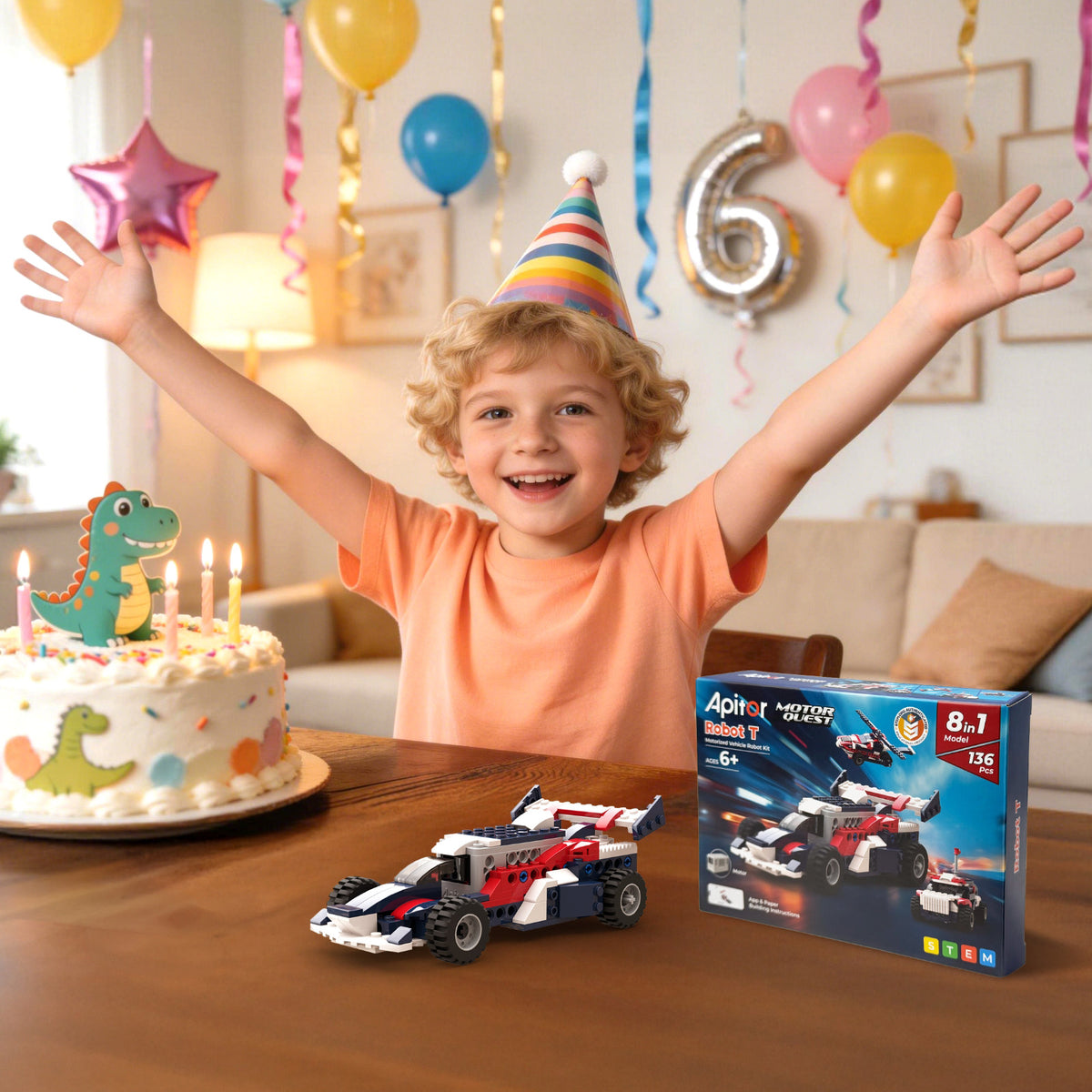Apitor Robot T 8-in-1 STEM Gift Set for Kids Ages 6-12