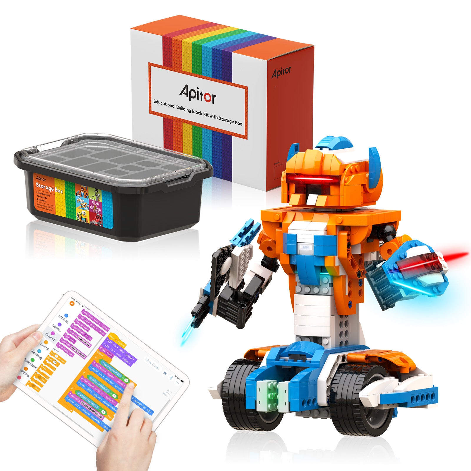 Apitor Robot X Storage 12-in-1 advanced coding robot with storage box