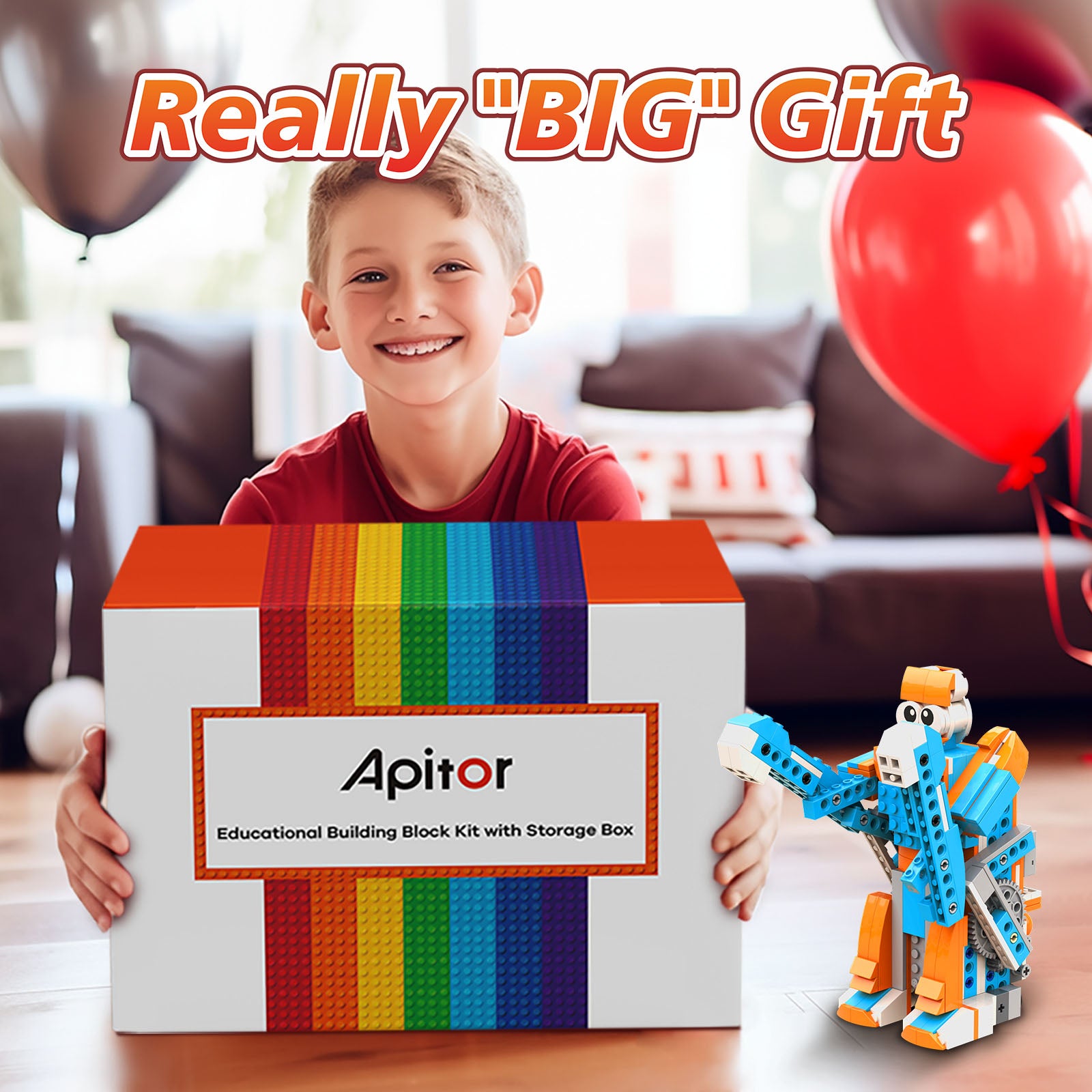 Apitor® Robot S Storage｜10-in-1 Intermediate Educational Coding Robot with Storage Box